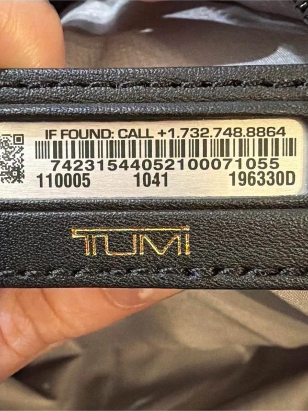 Tumi Black Nylon Laptop Brief with Gold Hardware